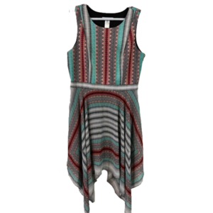 Robbie Bee sleeveless asymmetrical handkerchief dress 16P